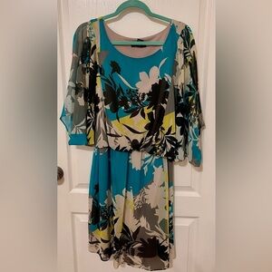 Signature Robbie Bee chiffon Flutter Sleeve Dress